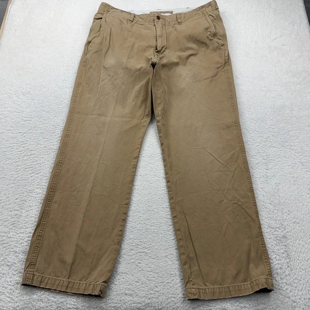 Polo Ralph Lauren Mens Khaki Chino Pants Size 36x32 Straight‎ Fit Casual